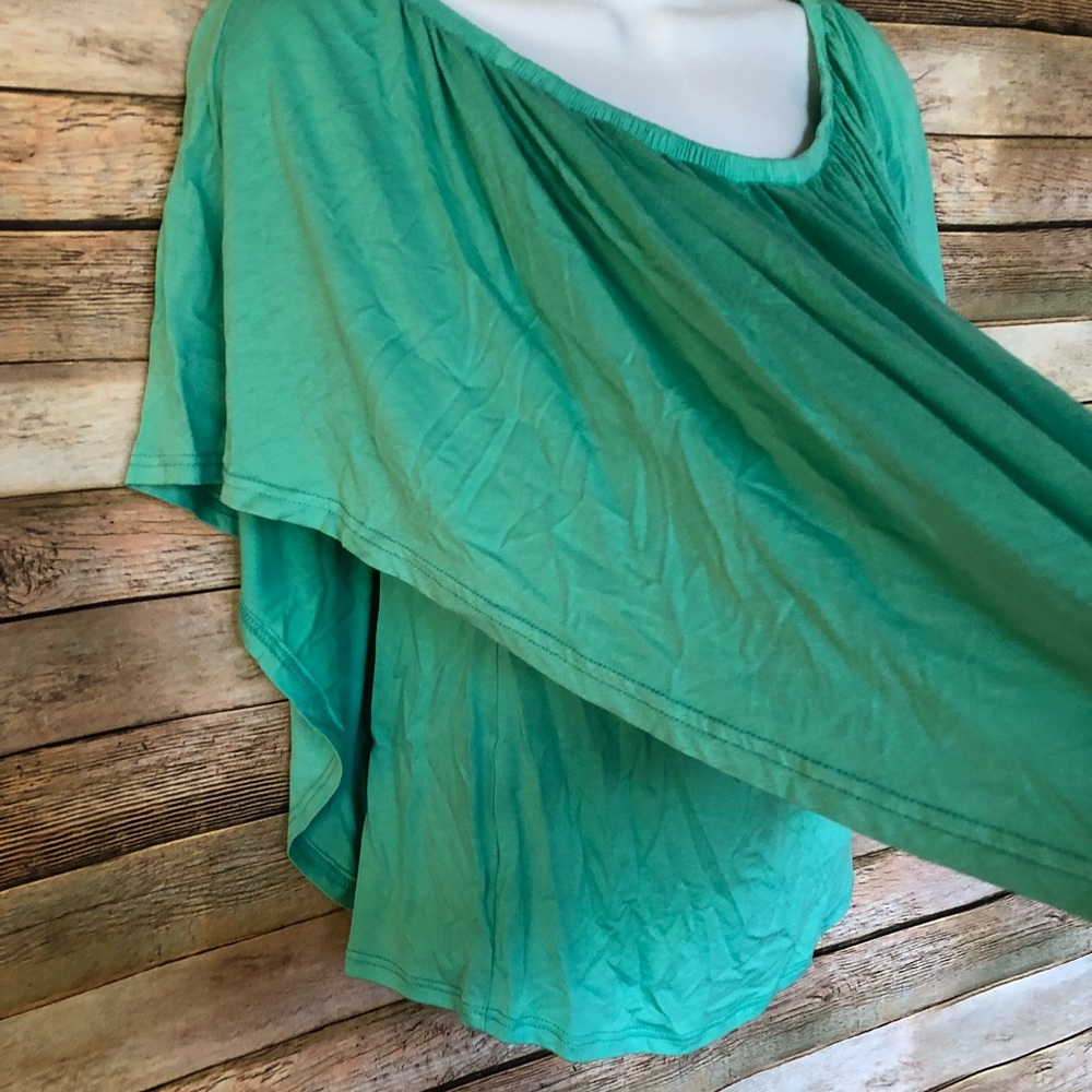 Boston Proper Ruffle Overlay Top - Picture 3 of 6